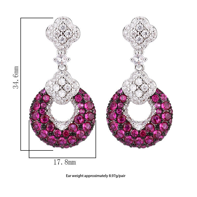 S925 silver needle studded earrings