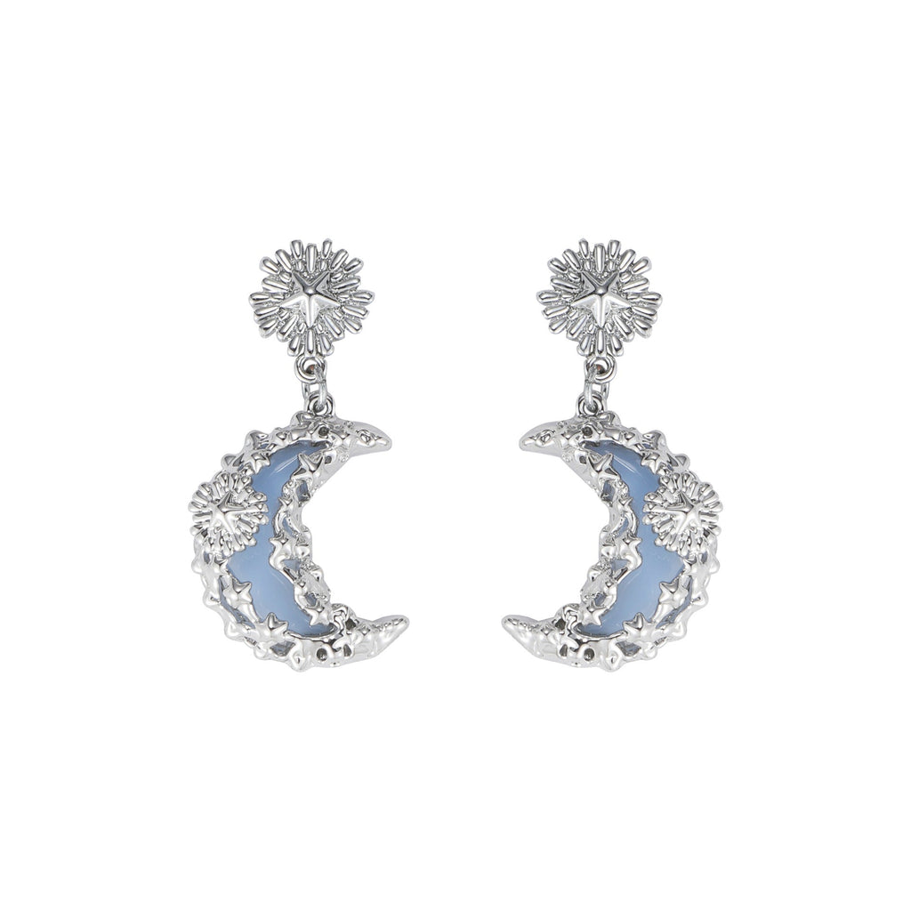 Lava blue moon series necklace ring earrings