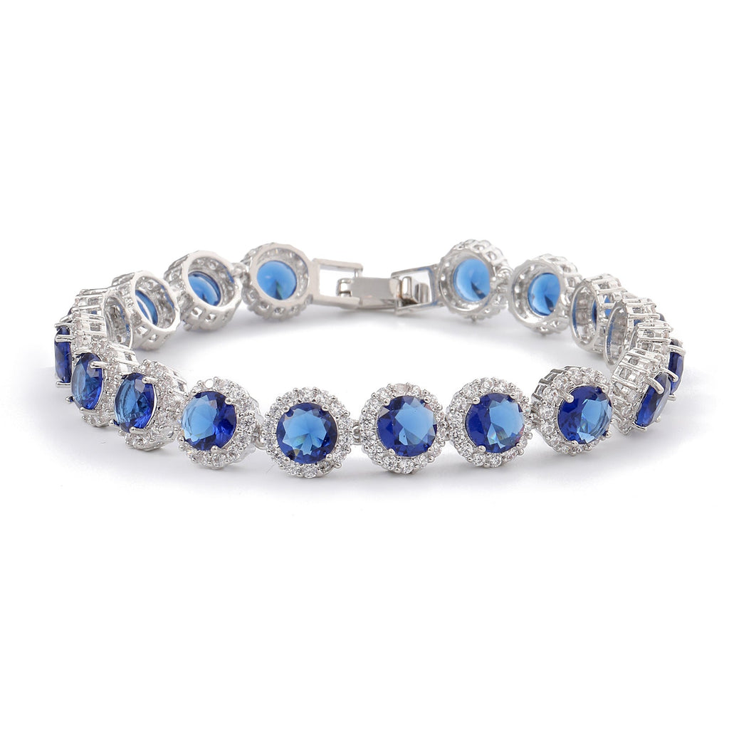 Hollow round bracelet with gold-plated inlaid zircon