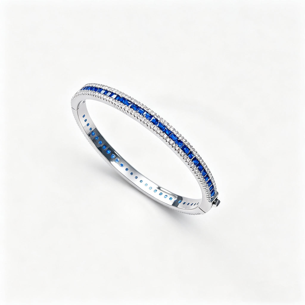 Luxury Blue Spinel & Zircon Bracelet