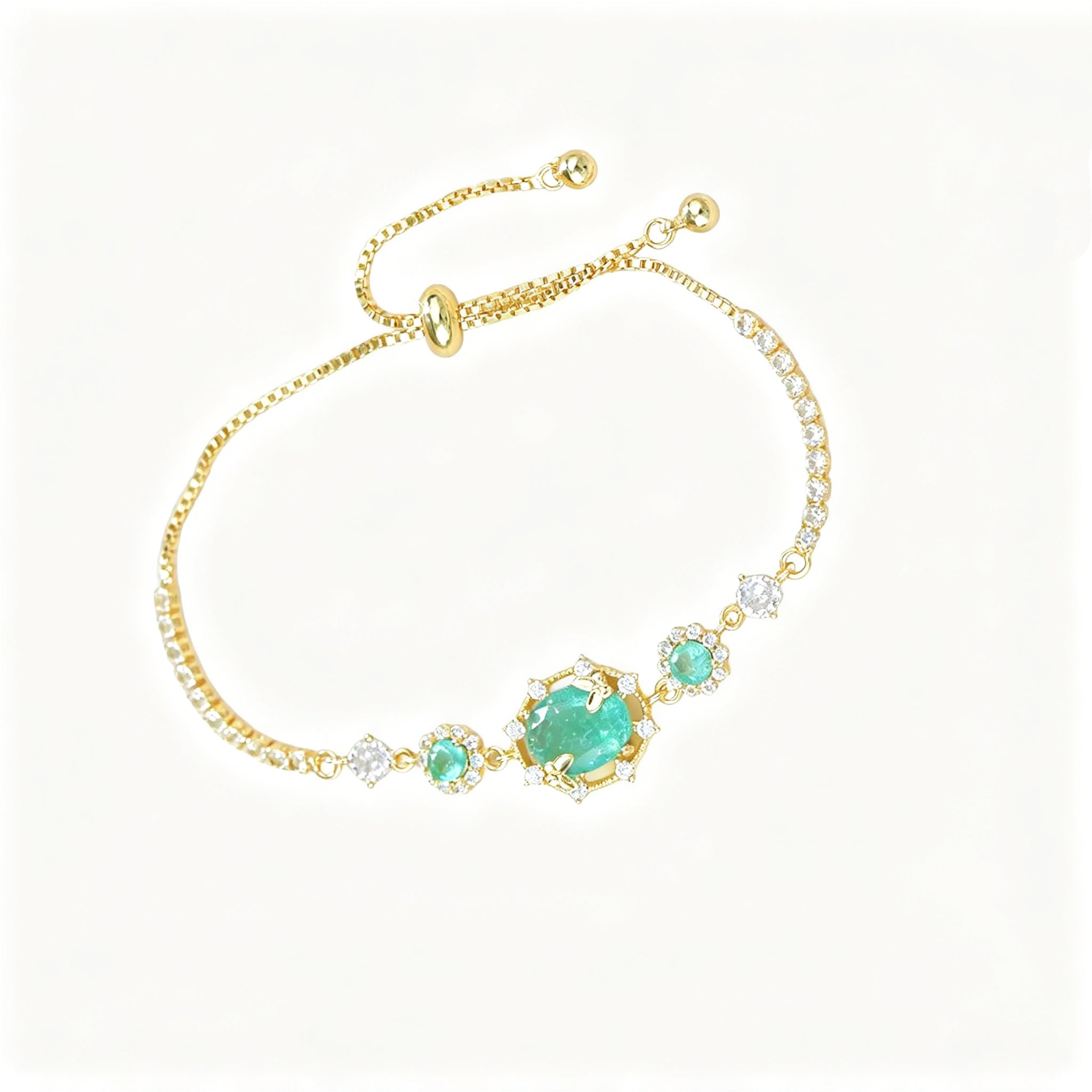 Ice‑Flake Zircon Lake‑Blue Butterfly Jewelry Set Necklace Bracelet Earrings