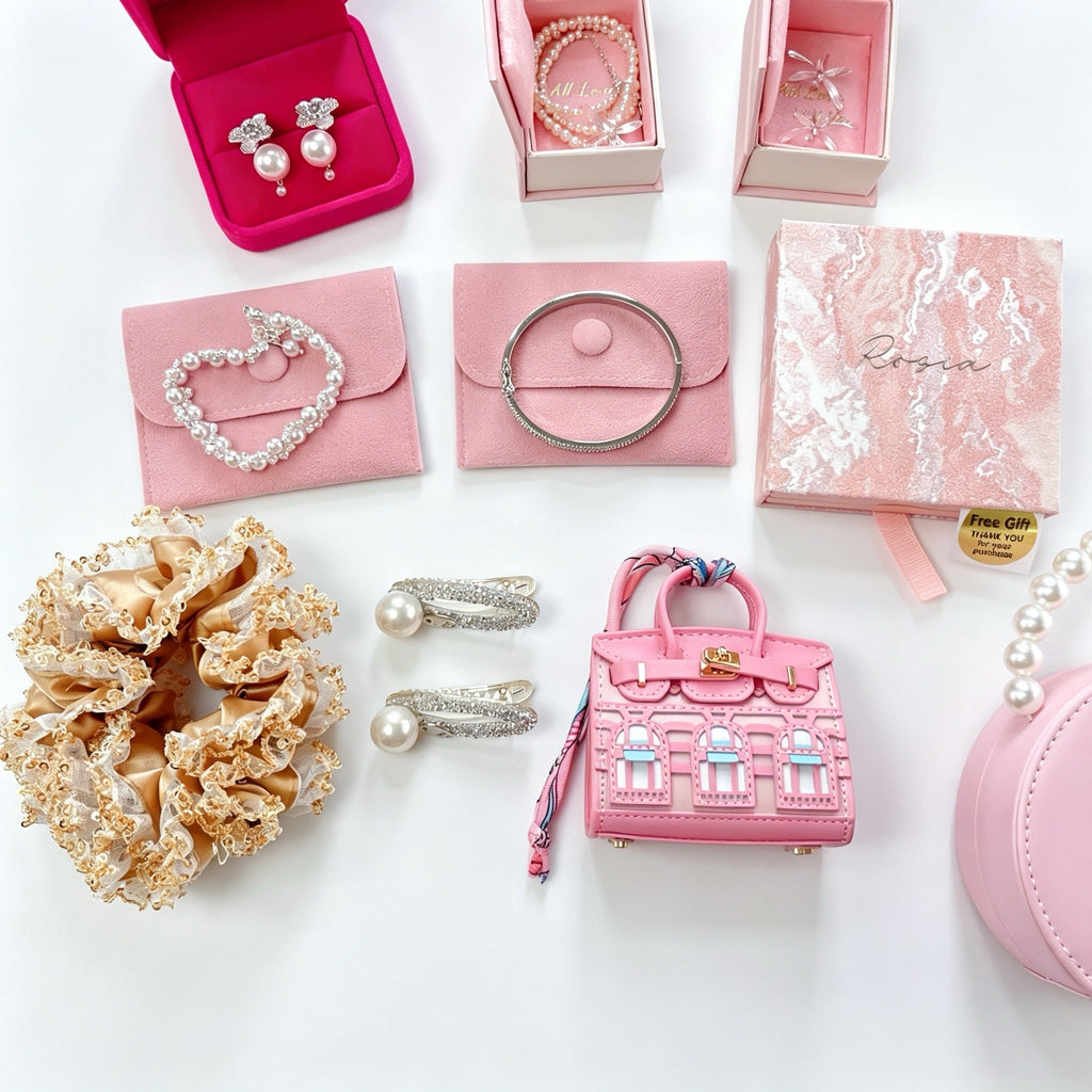 Pink Shell Zircon Jewelry Curated Set