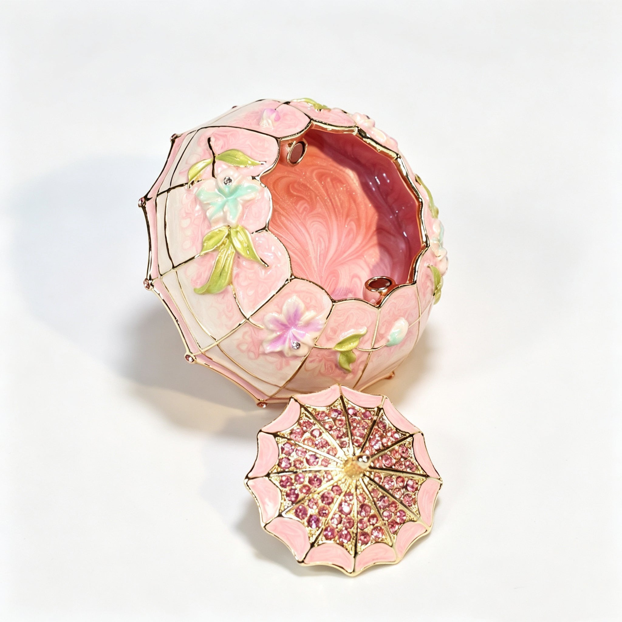 Umbrella‑Shaped Enamel Jewelry Storage Box