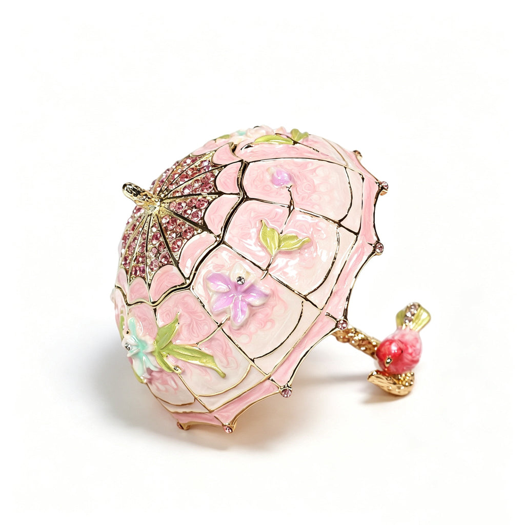 Umbrella‑Shaped Enamel Jewelry Storage Box