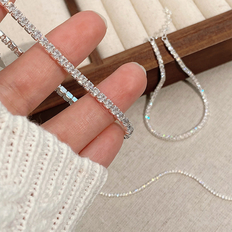 S925スターリングシルバーフルダイヤモンドブレスレット
