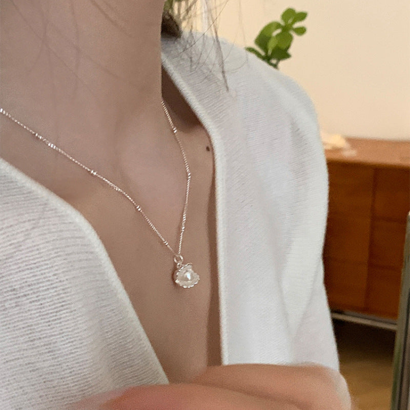 S925スターリングシルバーシェルパールネックレス