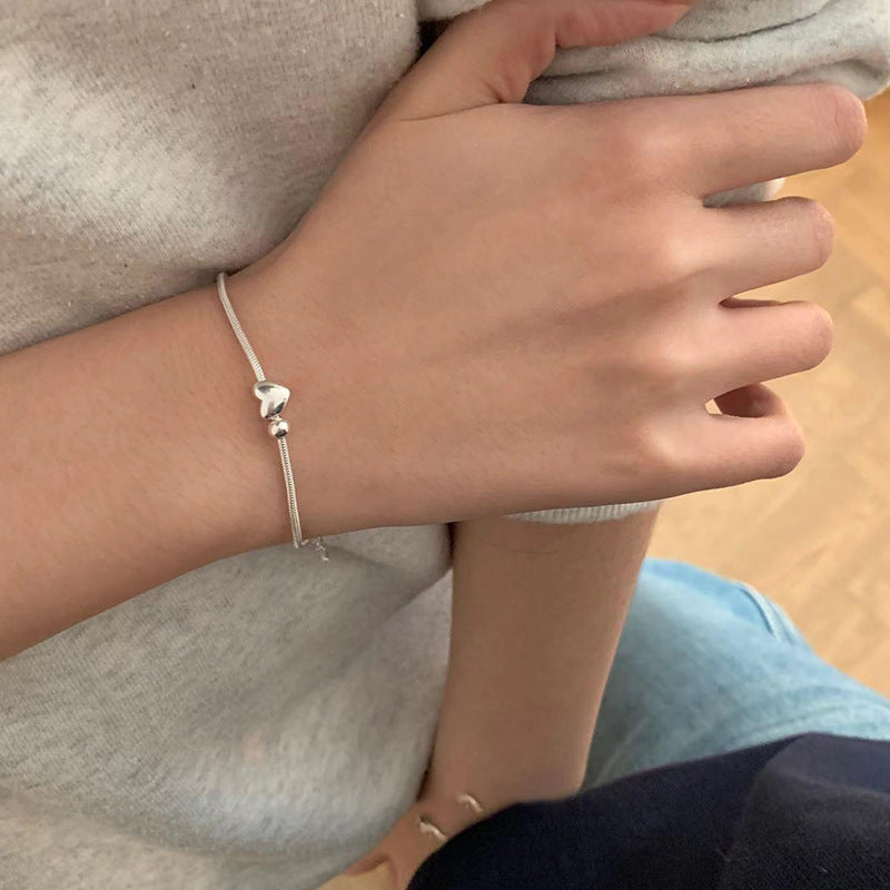 Metal Love Pendant Bracelet