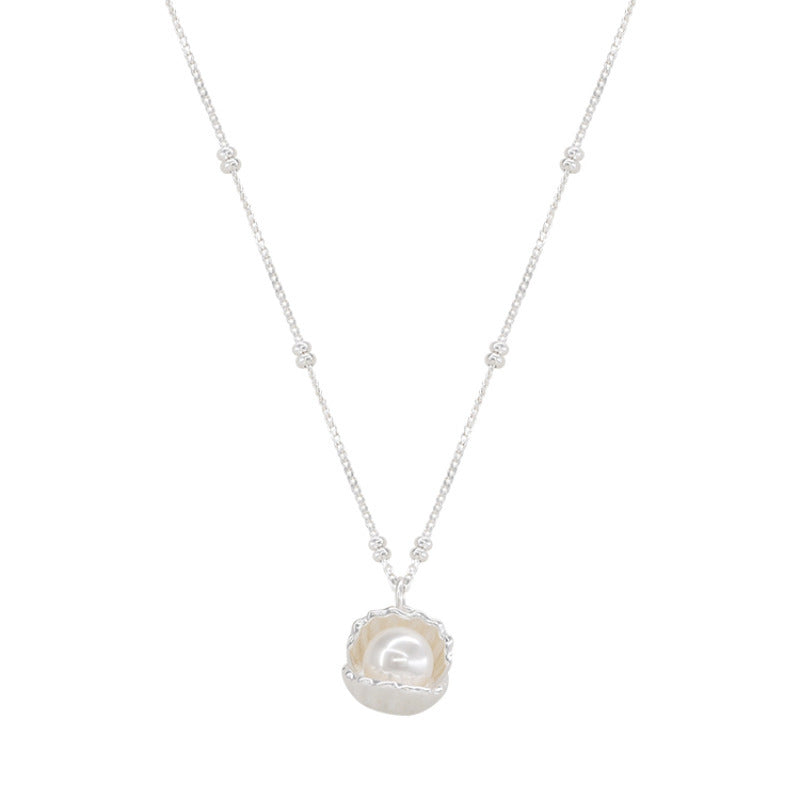 S925スターリングシルバーシェルパールネックレス