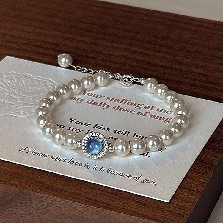 s925 sterling silver aquamarine necklace bracelet