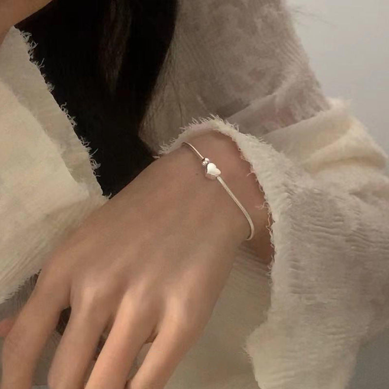 Metal Love Pendant Bracelet