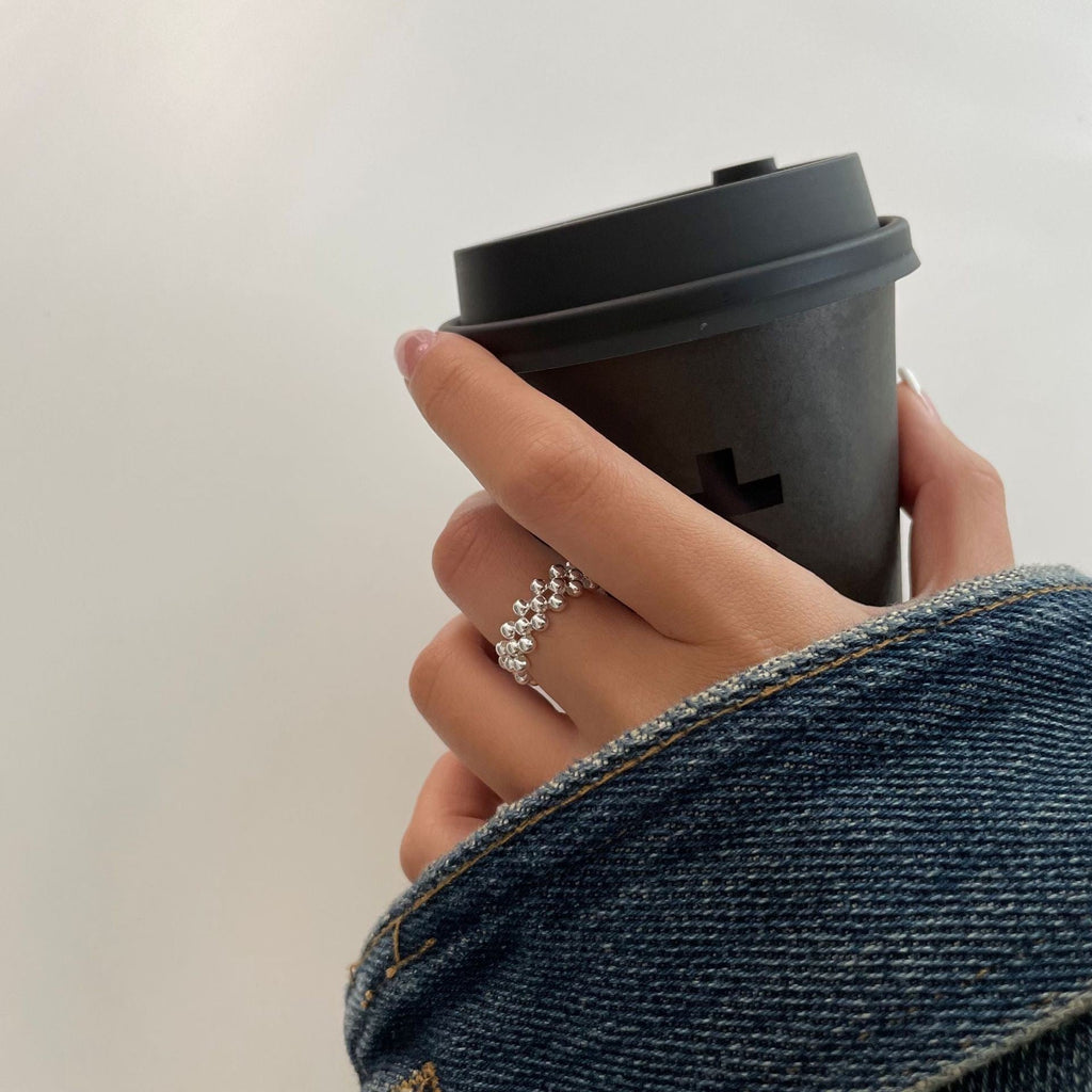 925スターリングシルバーフラワーリング