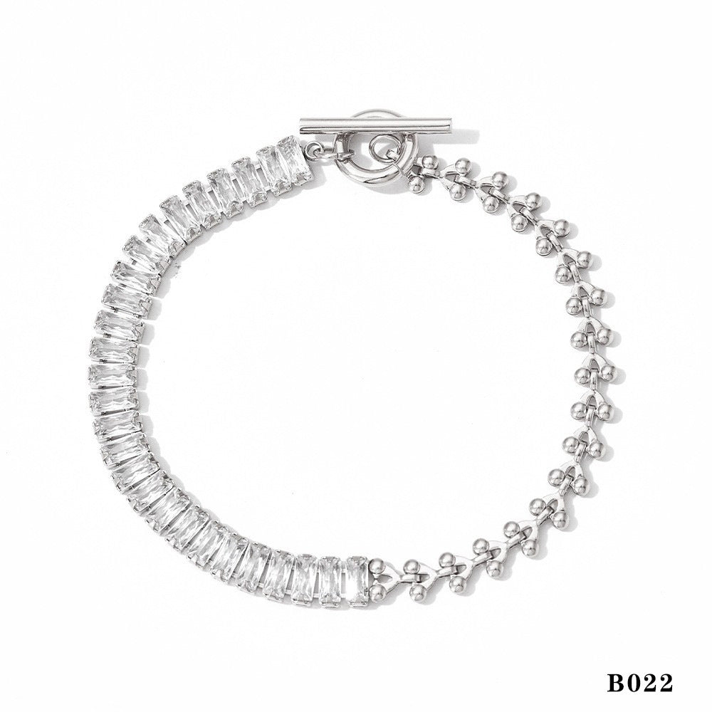 Natural Freshwater Pearl Love Zircon Bracelet suit